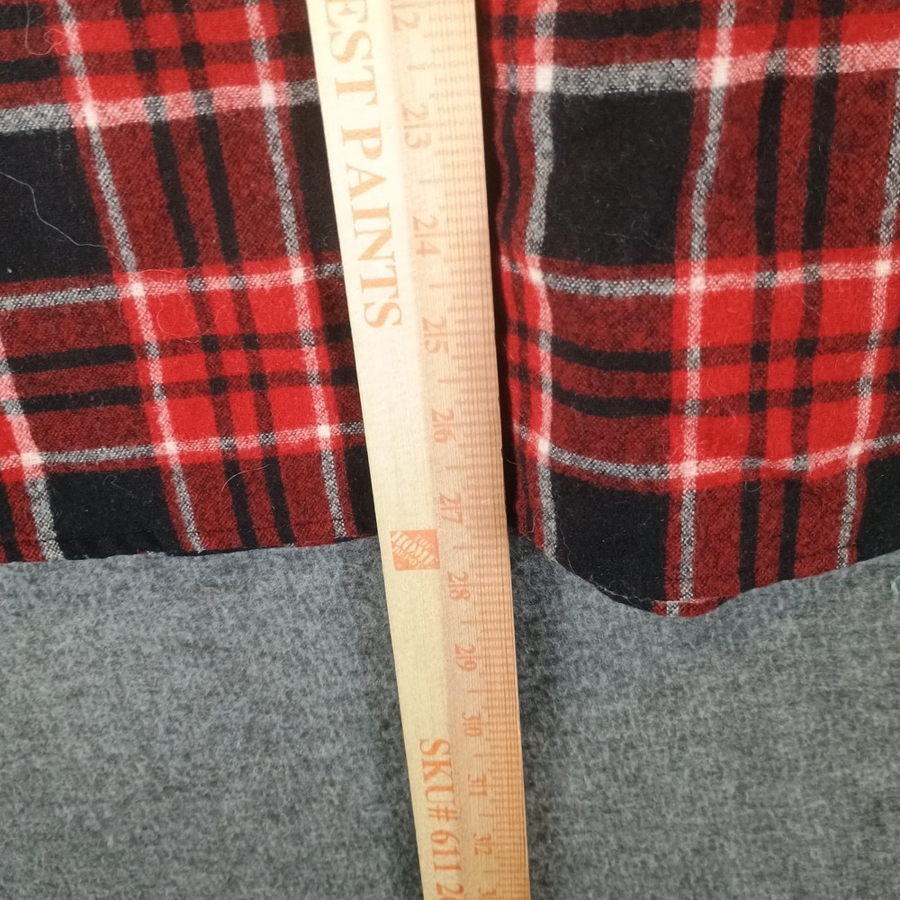 Duluth Trading X Pendleton Flannel Men M Red Black Wool Long Sleeve Lumberjack - Picture 8 of 9